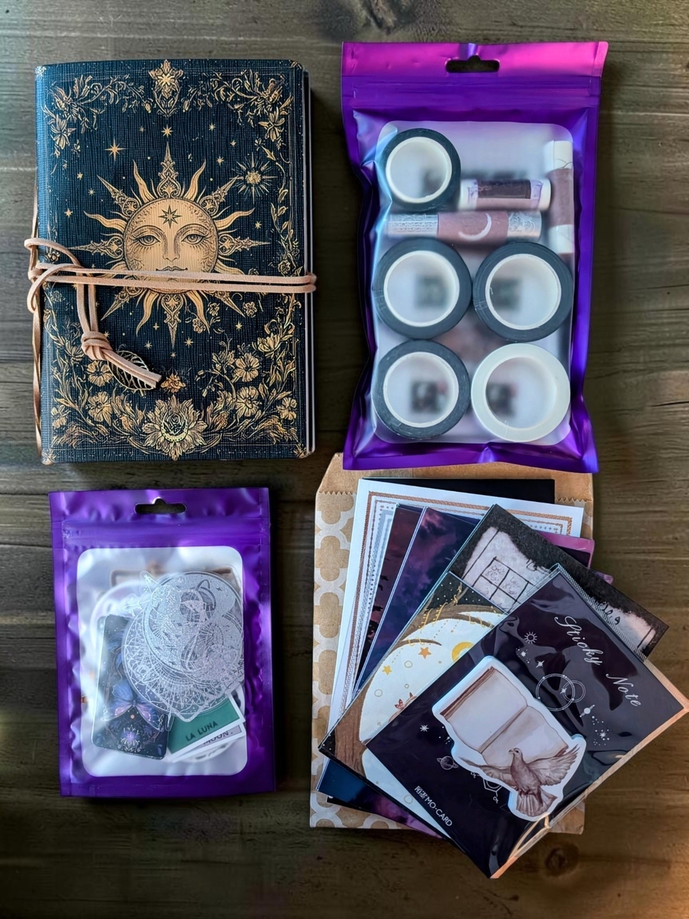 Mystic Sun Journal & Accessories Set - Black and Gold